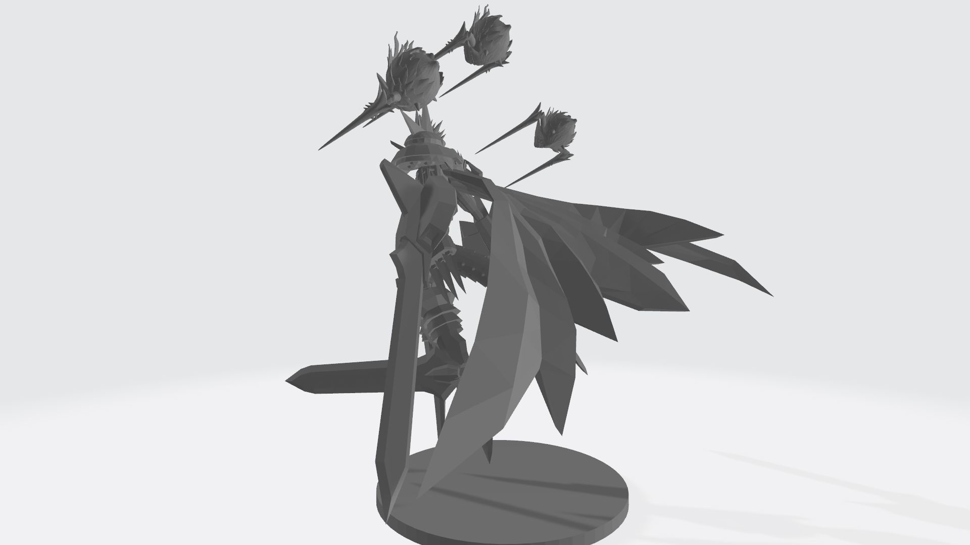 Jesmon sword wielding knight with cape 3D print model_19