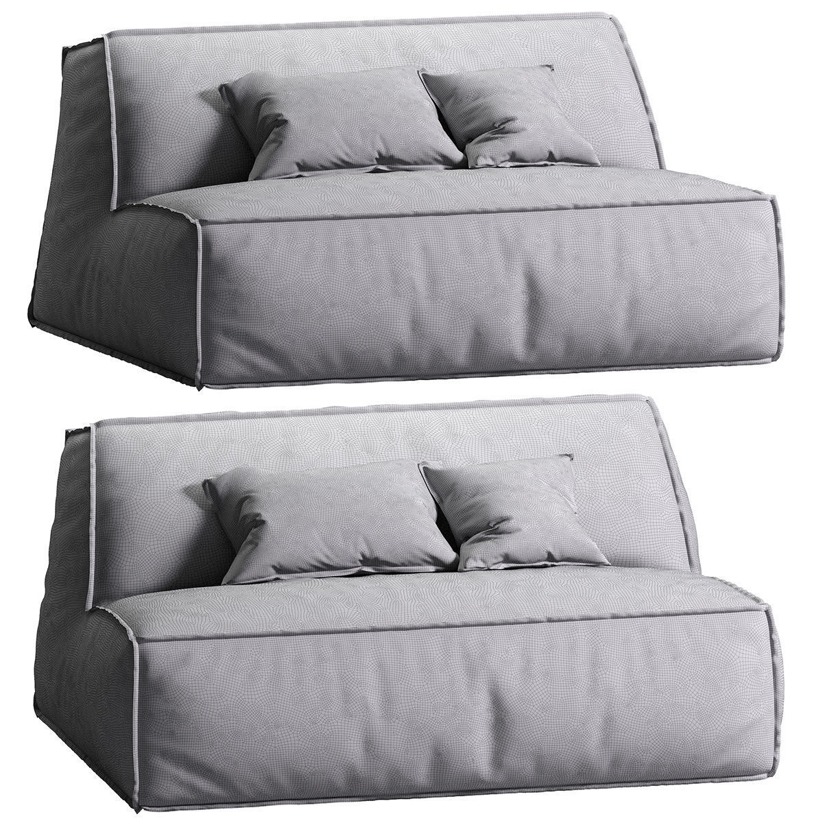 Baxter DAMASCO armchair 3D model_29