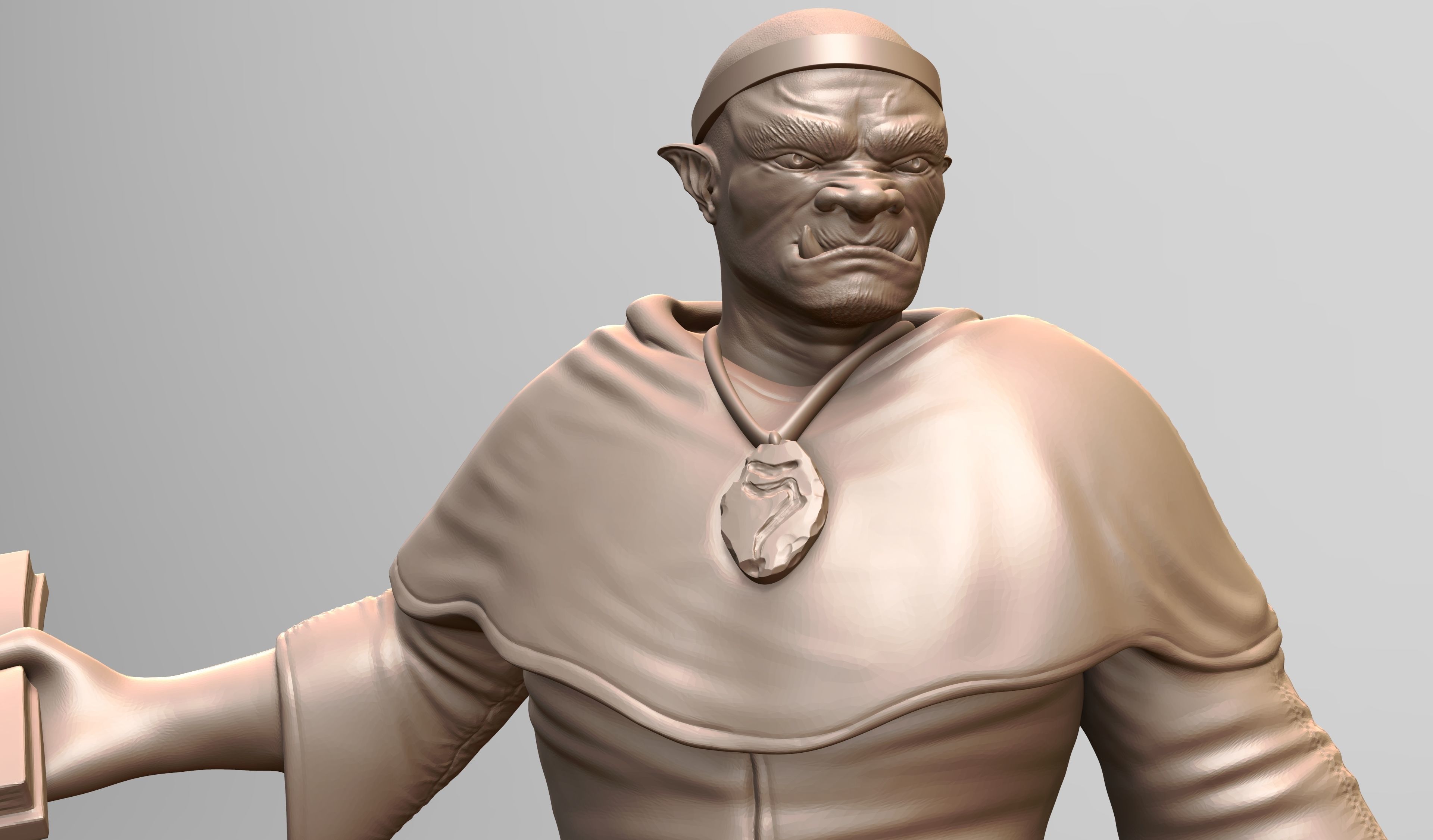 Orc Cleric 3D print model_1