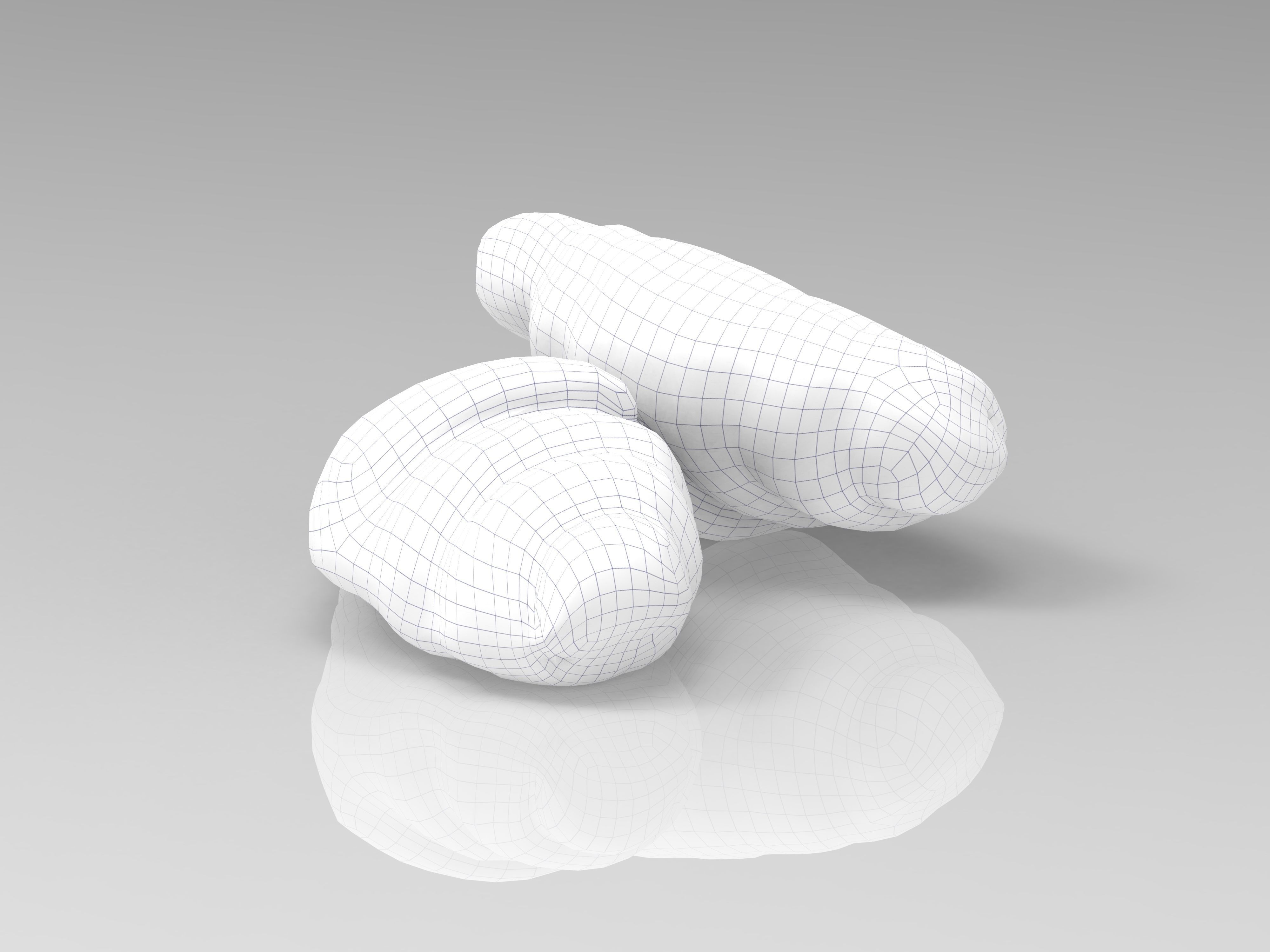 Croissant two croissants Low-poly 3D model_6