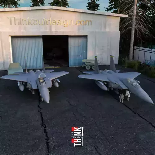 F 15 Eagle  Low-poly 3D model