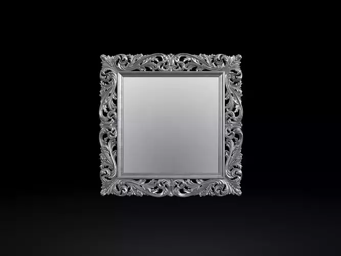Gold Leaf Square Mirror