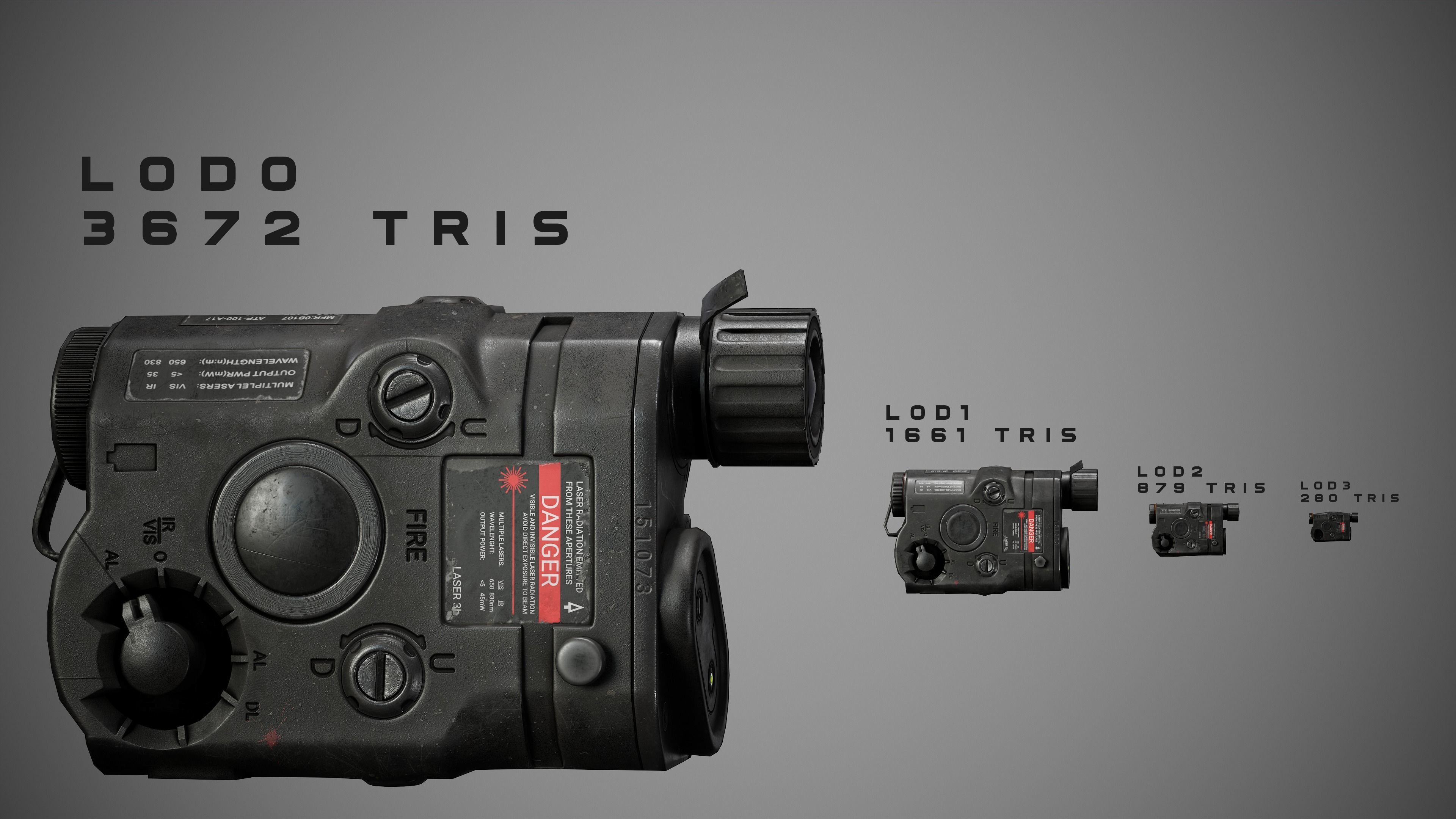 AnPeq night vision device Low-poly 3D model_16