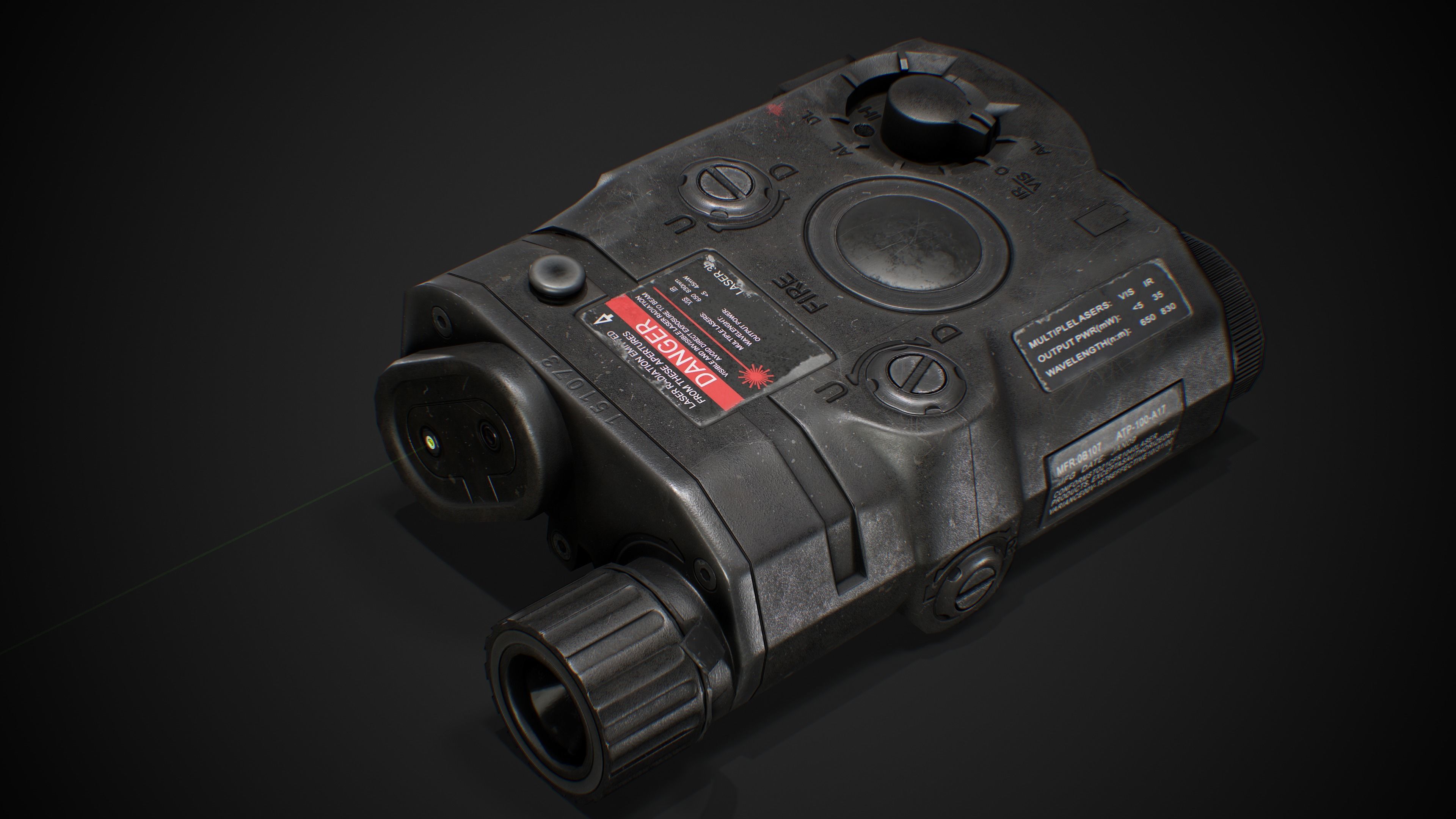 AnPeq night vision device Low-poly 3D model_10