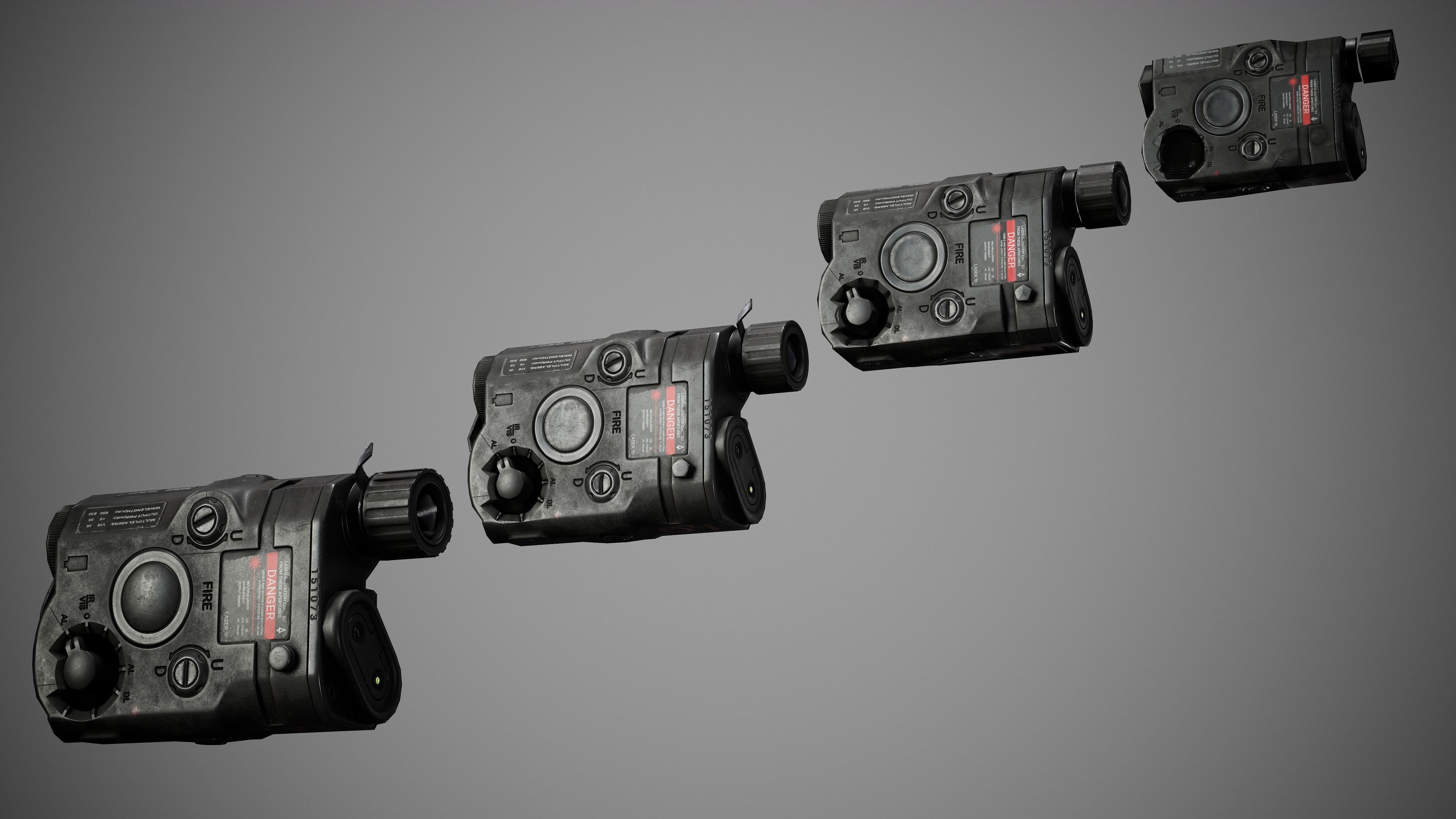 AnPeq night vision device Low-poly 3D model_14