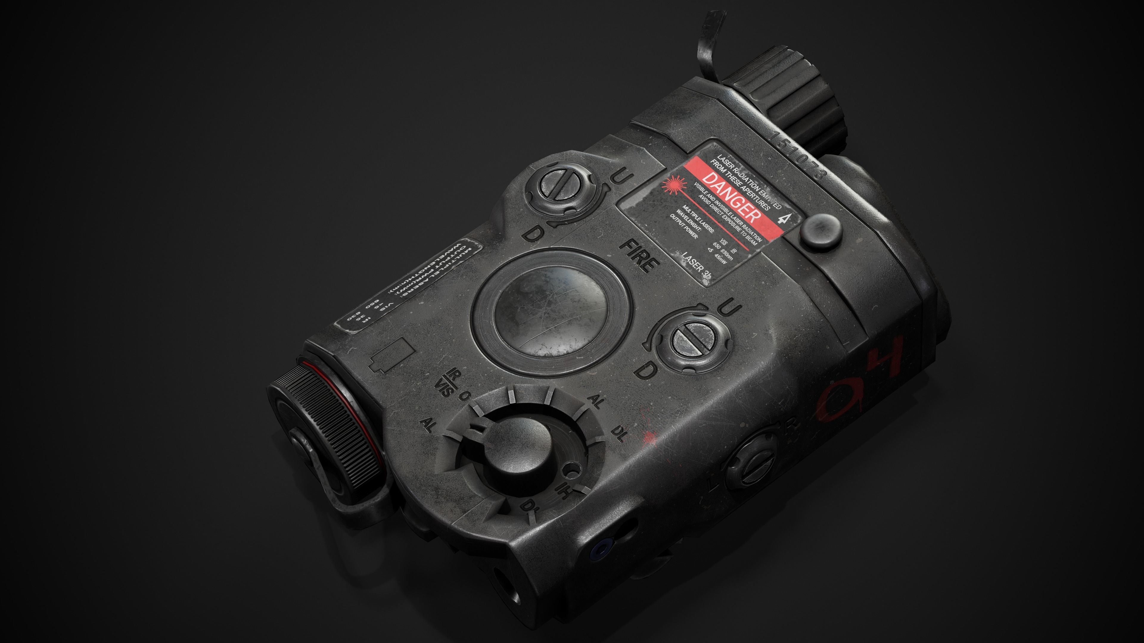 AnPeq night vision device Low-poly 3D model_9