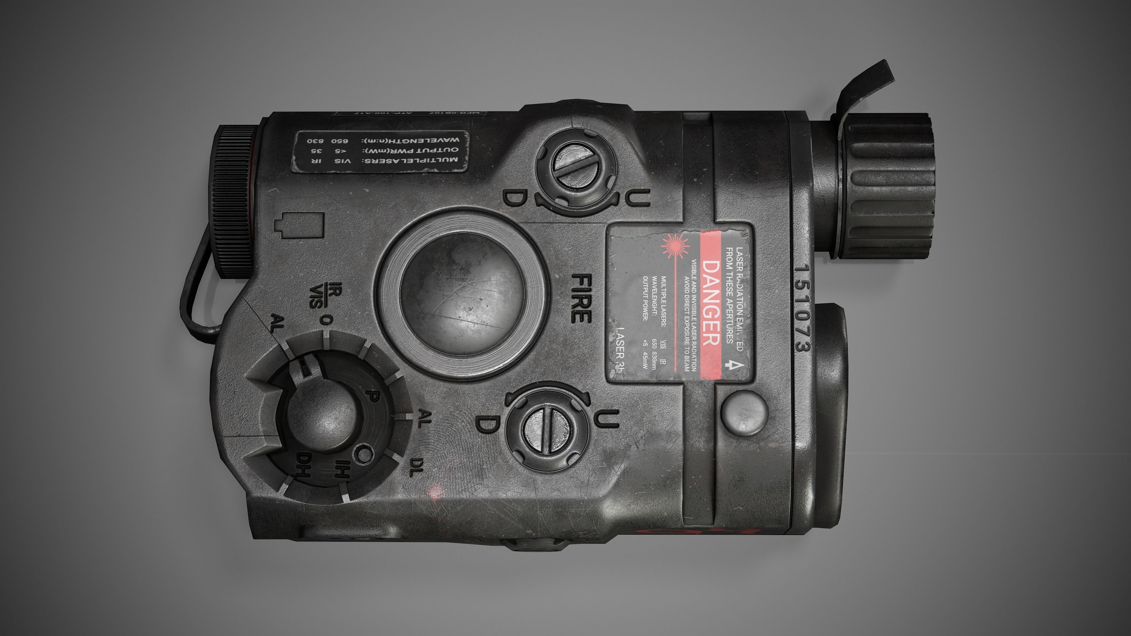 AnPeq night vision device Low-poly 3D model_12