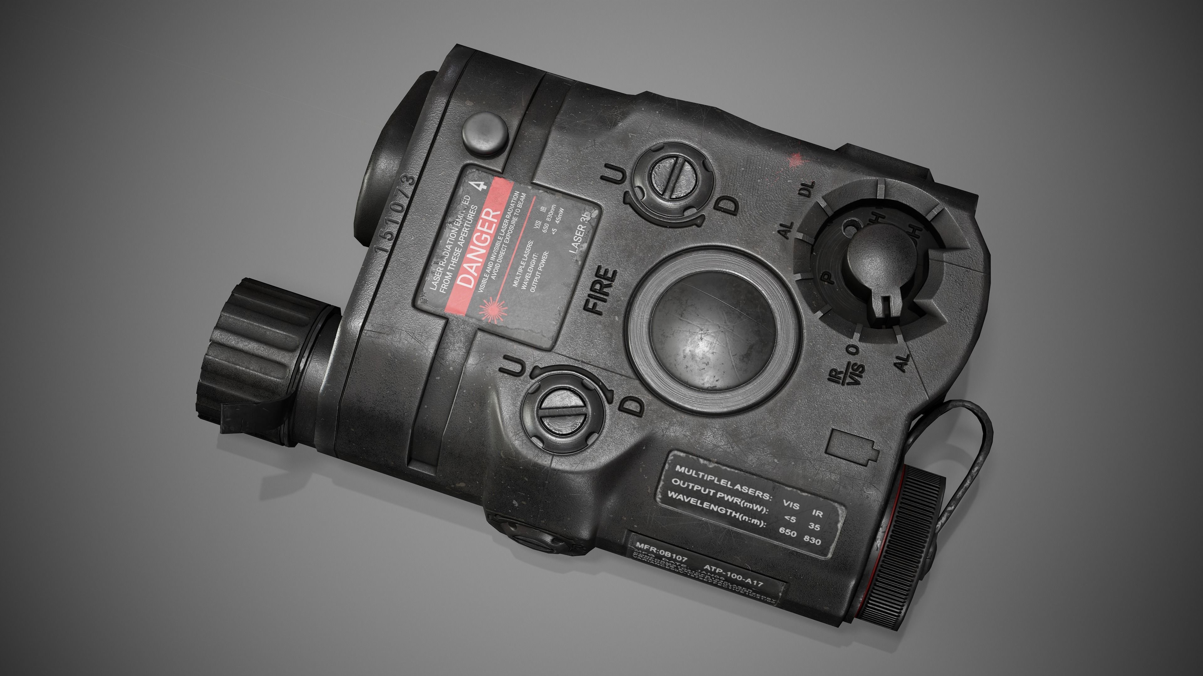 AnPeq night vision device Low-poly 3D model_11