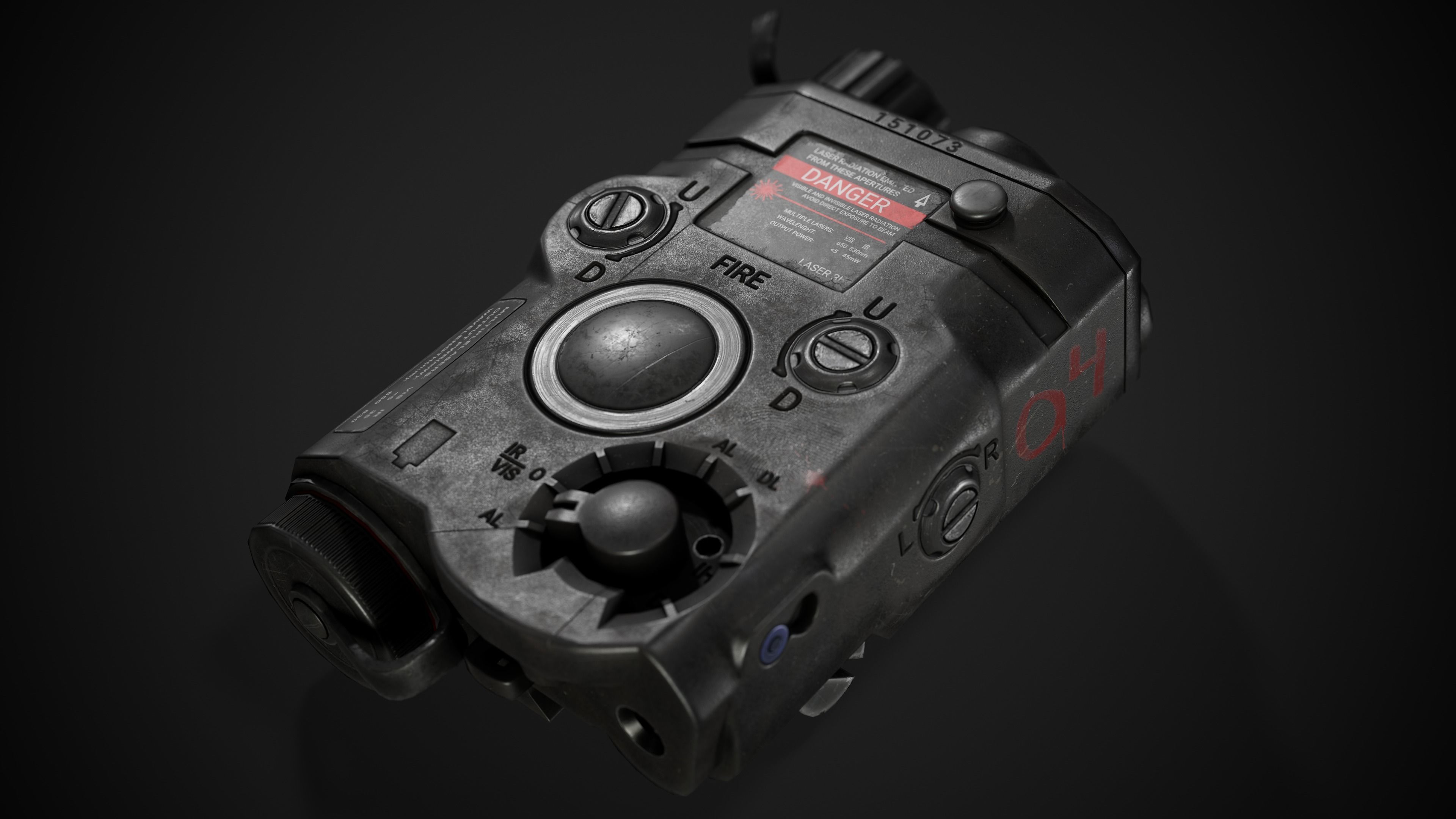 AnPeq night vision device Low-poly 3D model_6