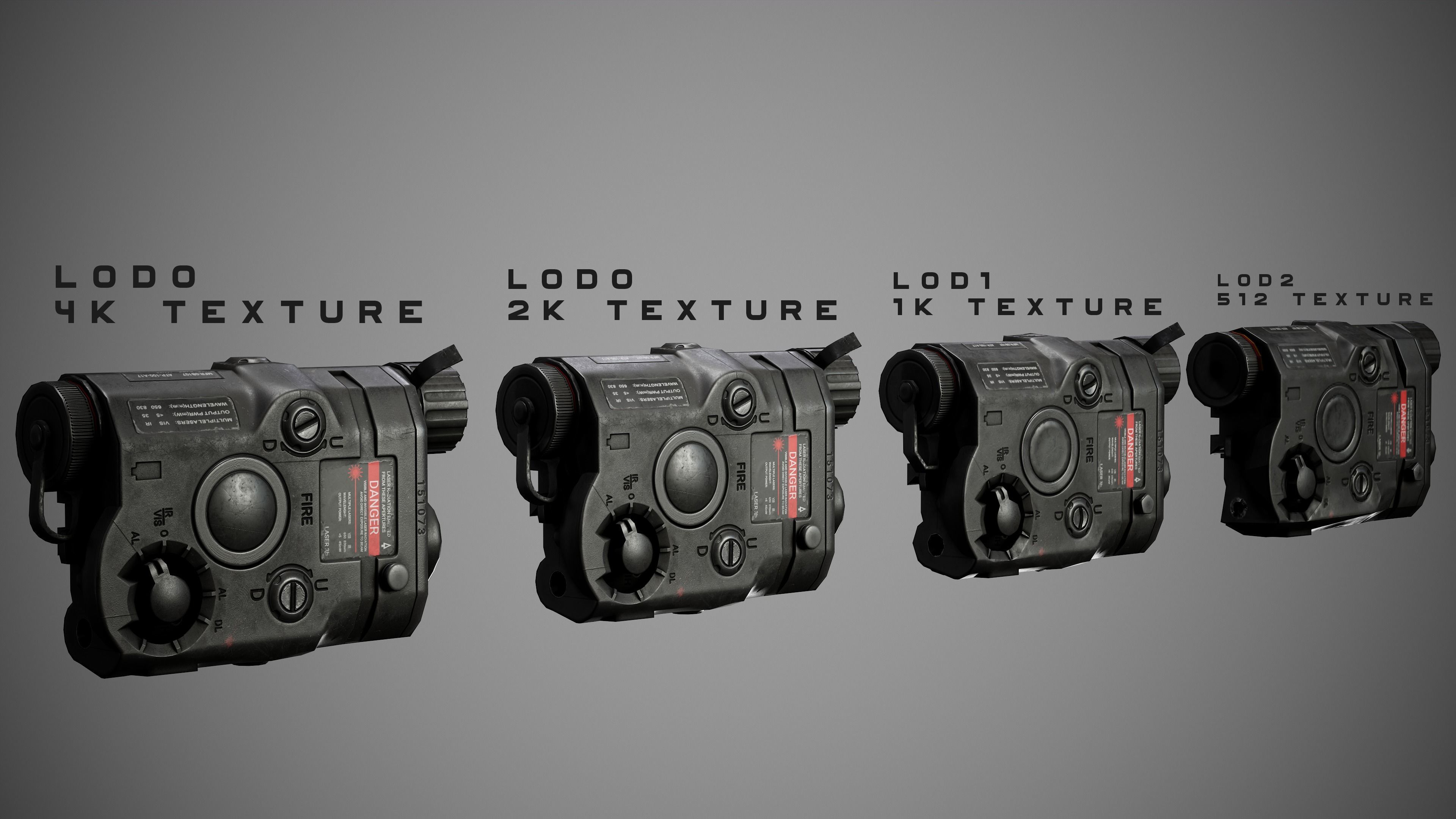 AnPeq night vision device Low-poly 3D model_17