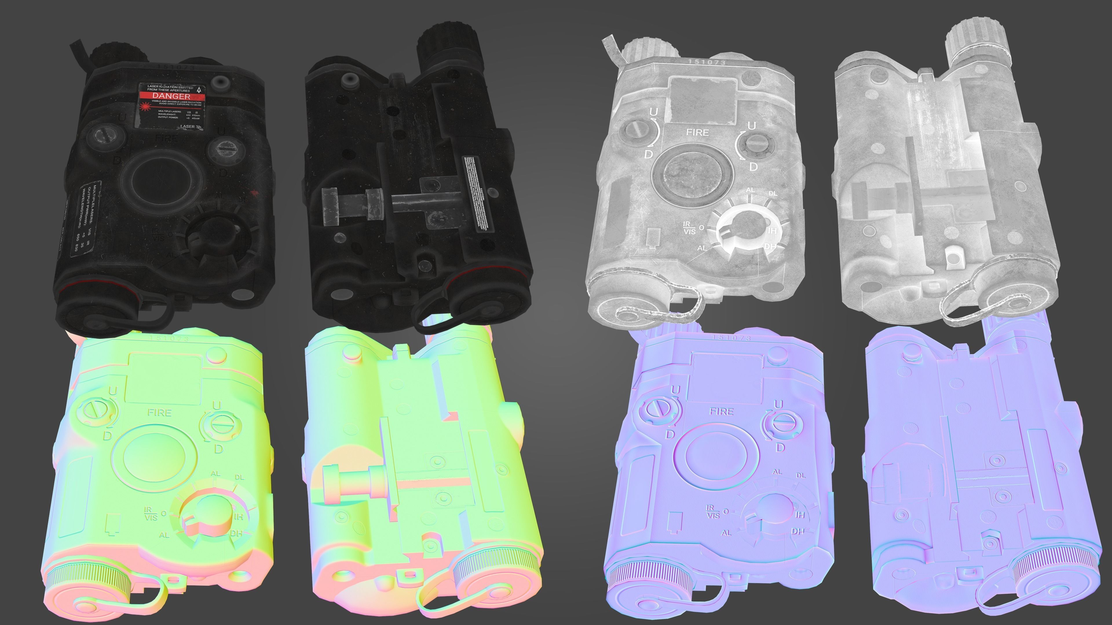 AnPeq night vision device Low-poly 3D model_19