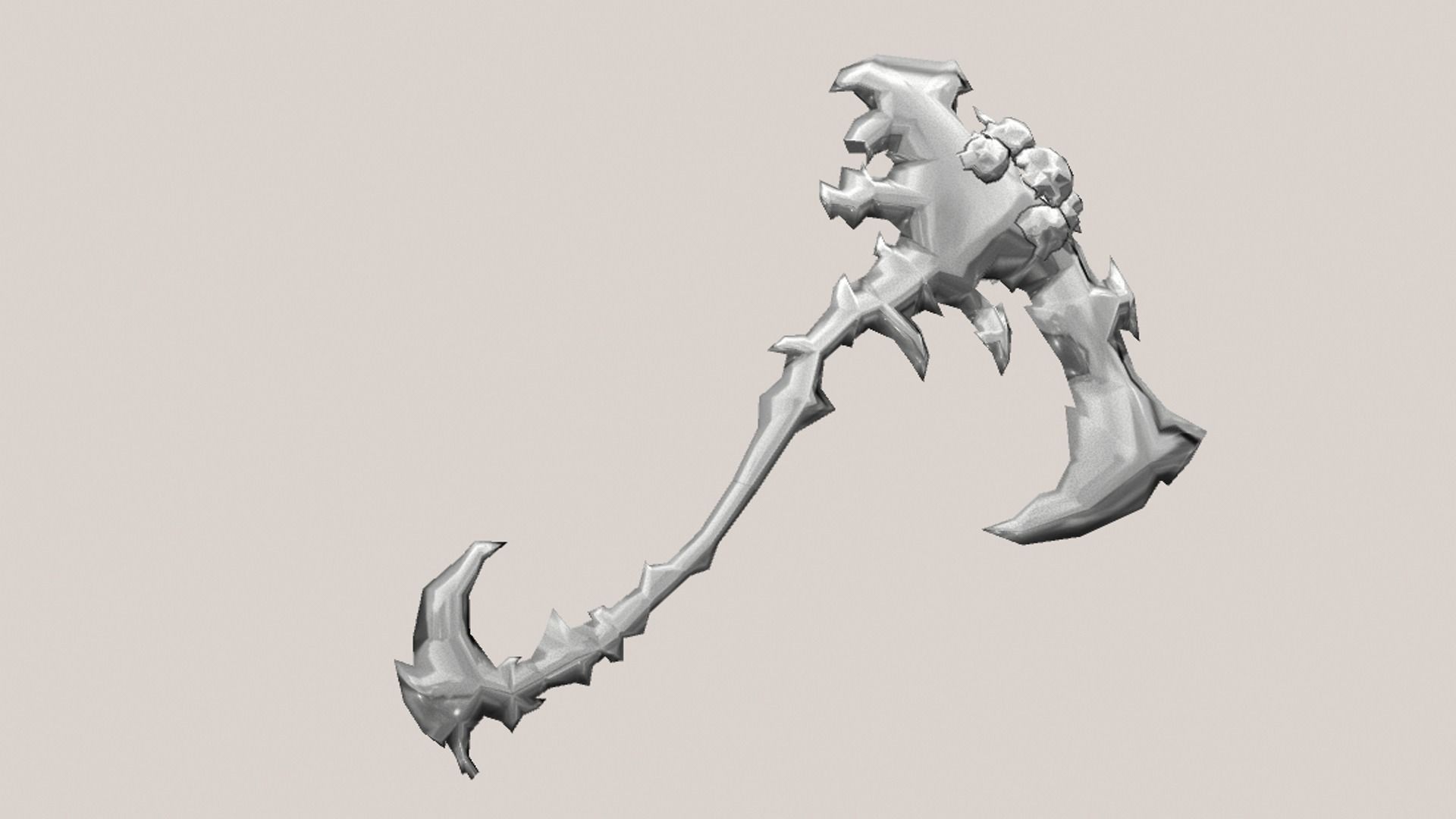 Futuristic Axe 3D print model_10