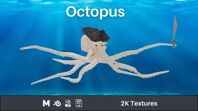 Octopus Free low-poly 3D model Free low-poly 3D model