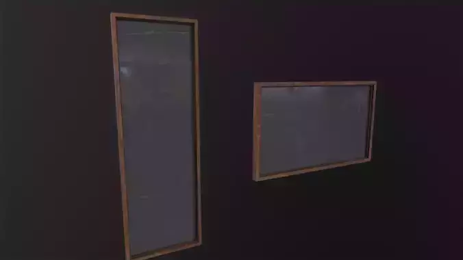 Mirrors 3D Model door with mirror