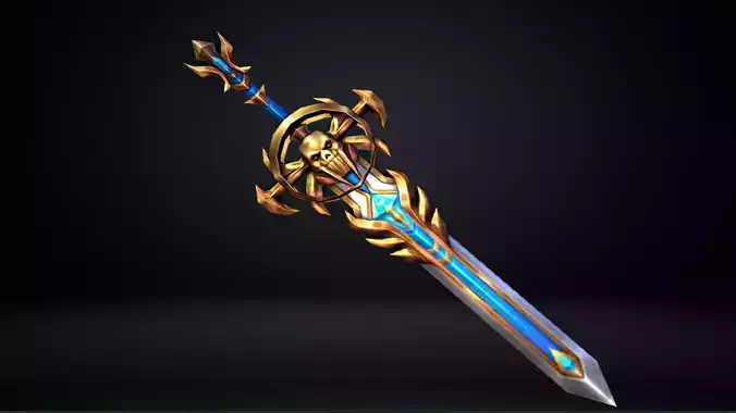 Futuristic Sword Low-poly 3D model Futuristic Sword Low-poly 3D model