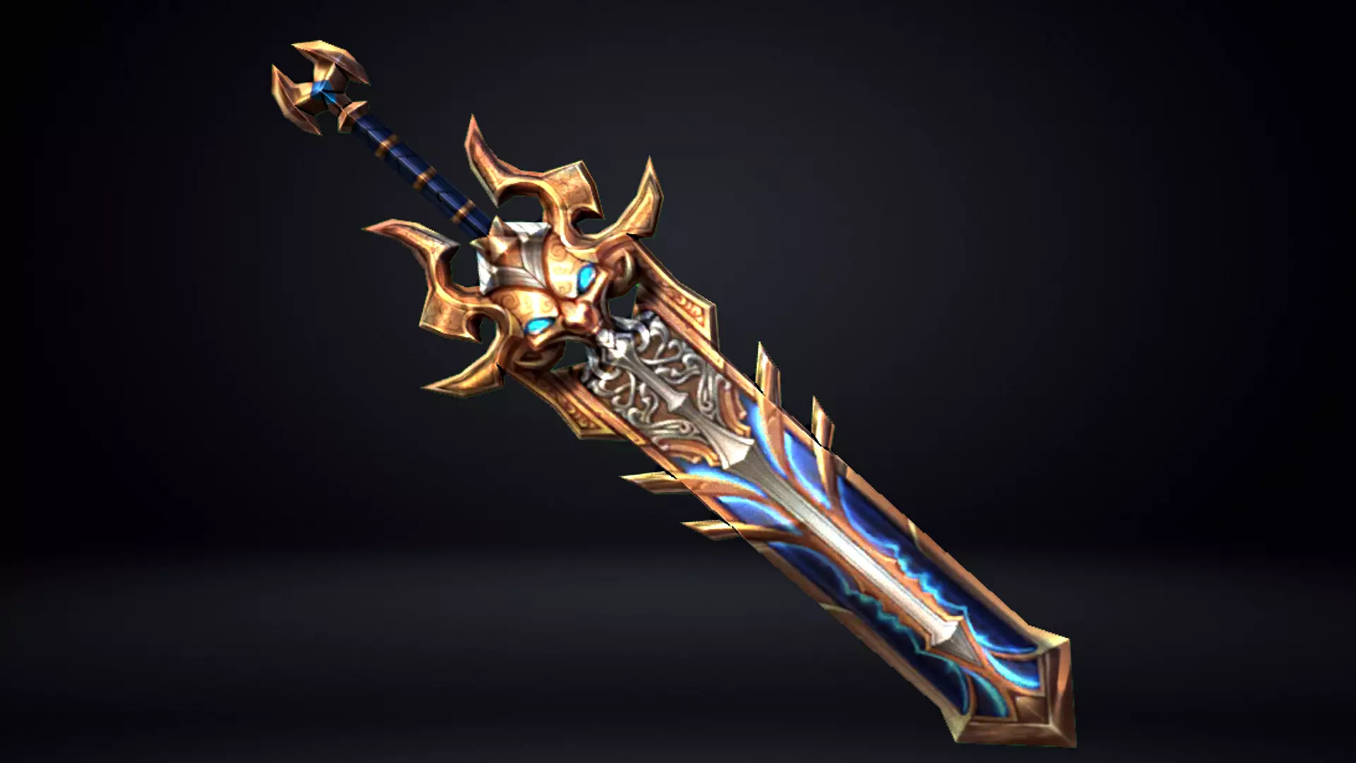 Futuristic Sword Low-poly 3D model_0