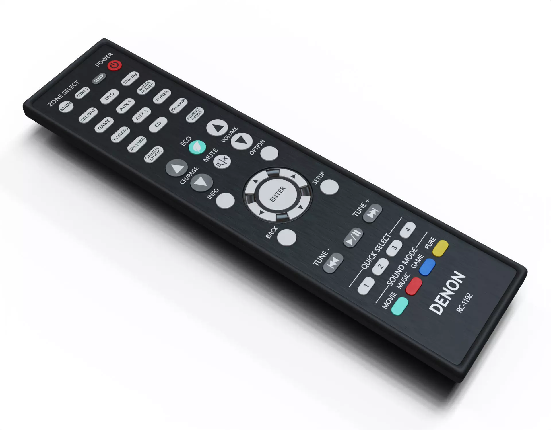 Denon Remote Control 3D model_0