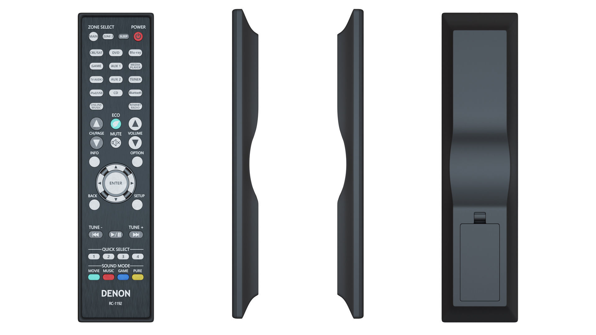 Denon Remote Control 3D model_1