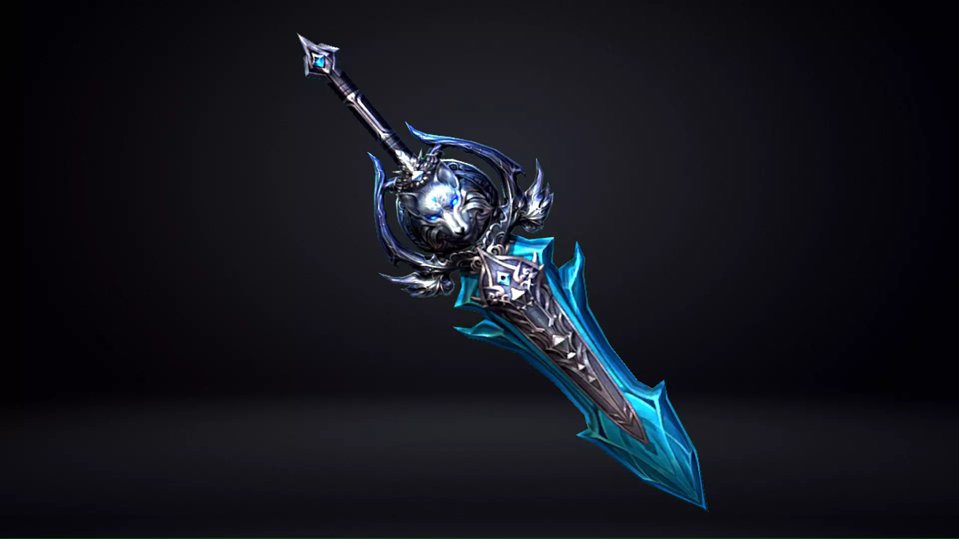 Futuristic Sword Low-poly 3D model_0