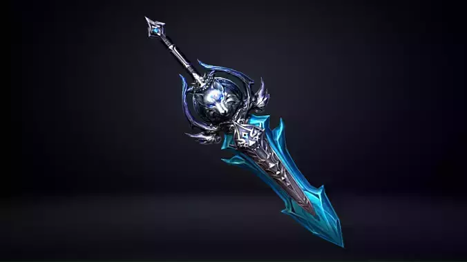 Futuristic Sword Low-poly 3D model Futuristic Sword Low-poly 3D model