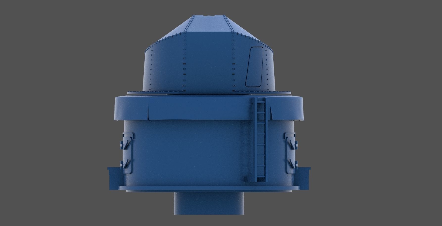 90mm AA WW2 Italian turret - Personal license - 1-200 scale 3D print model_6