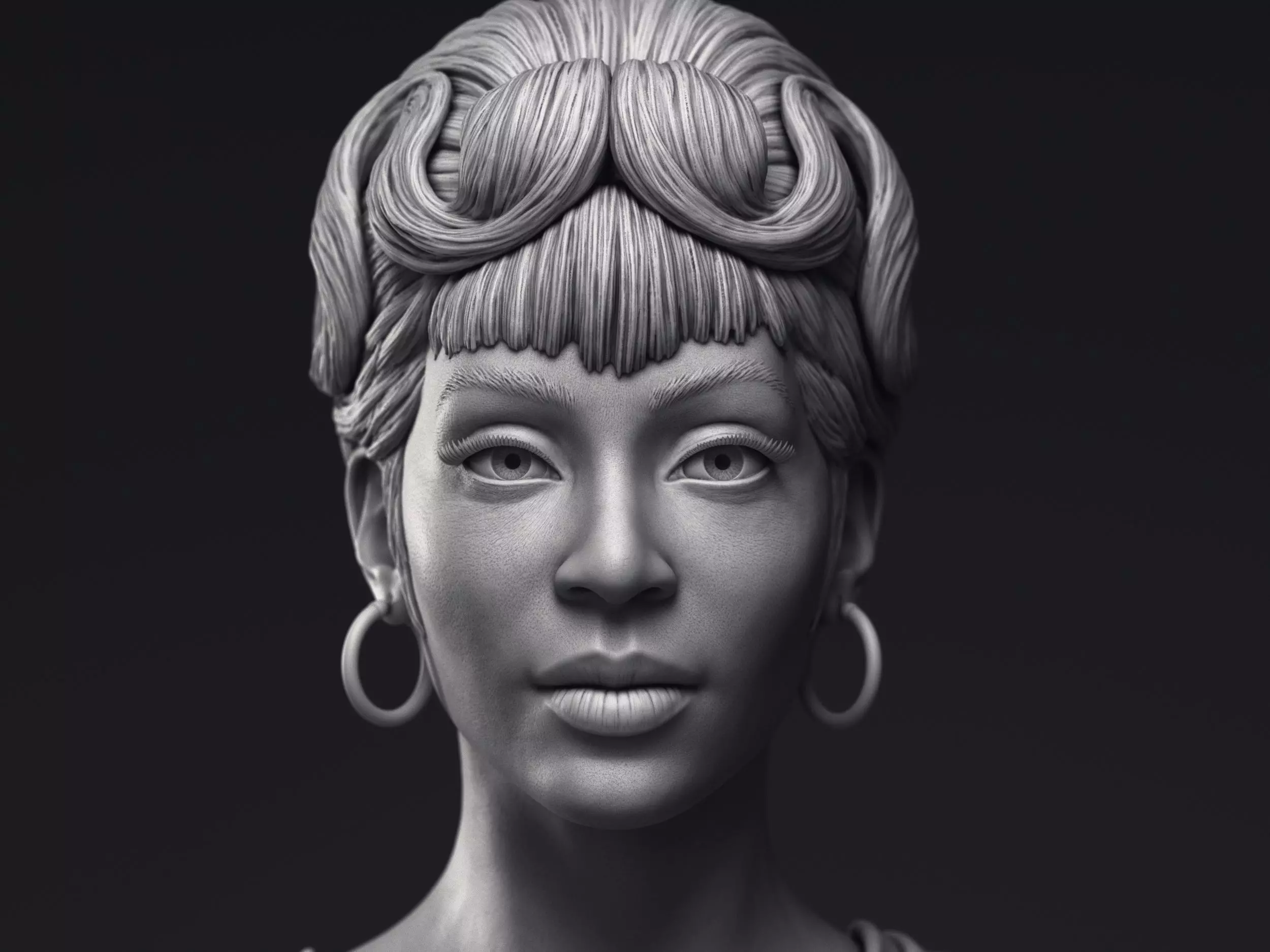 Nichelle Nichols as Nyota Uhura Bust Printable 3D Model 3D print model_0