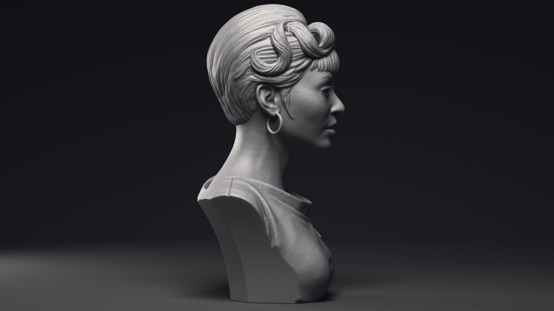 Nichelle Nichols as Nyota Uhura Bust Printable 3D Model 3D print model_23