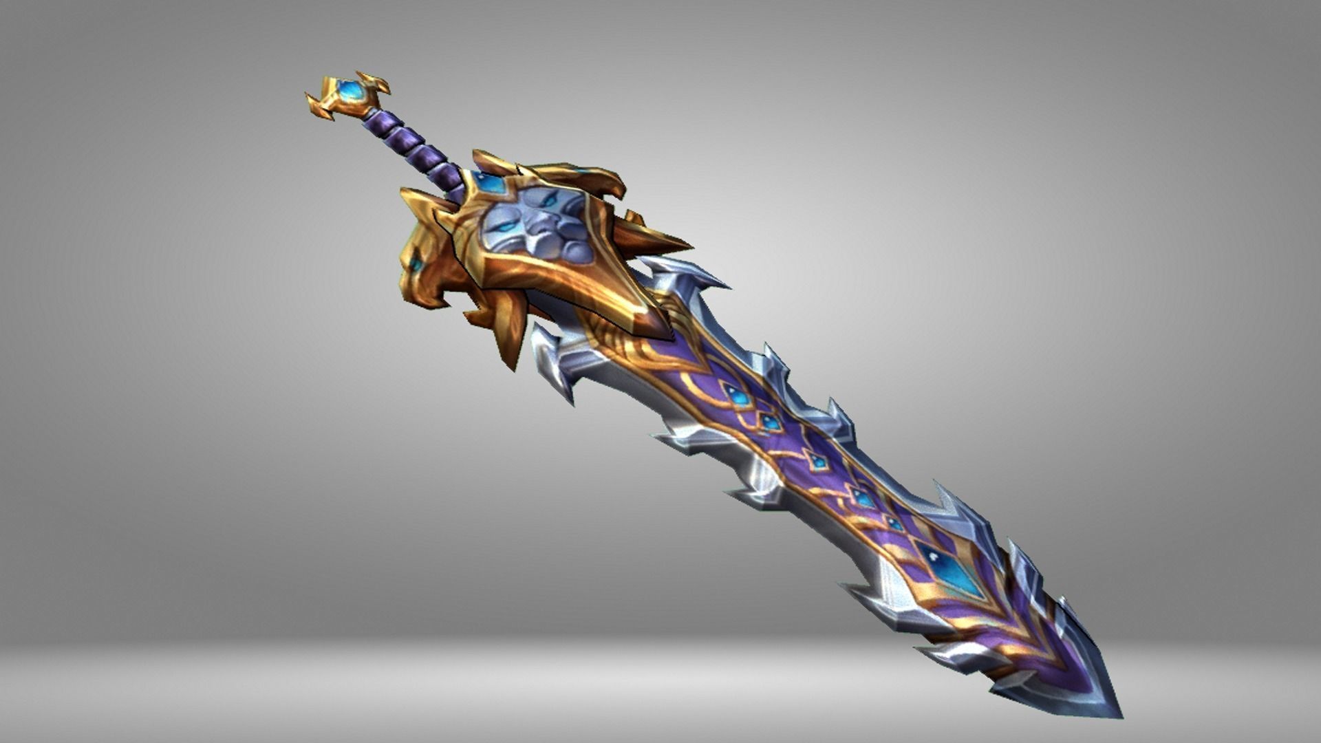 Futuristic Sword Low-poly 3D model_5