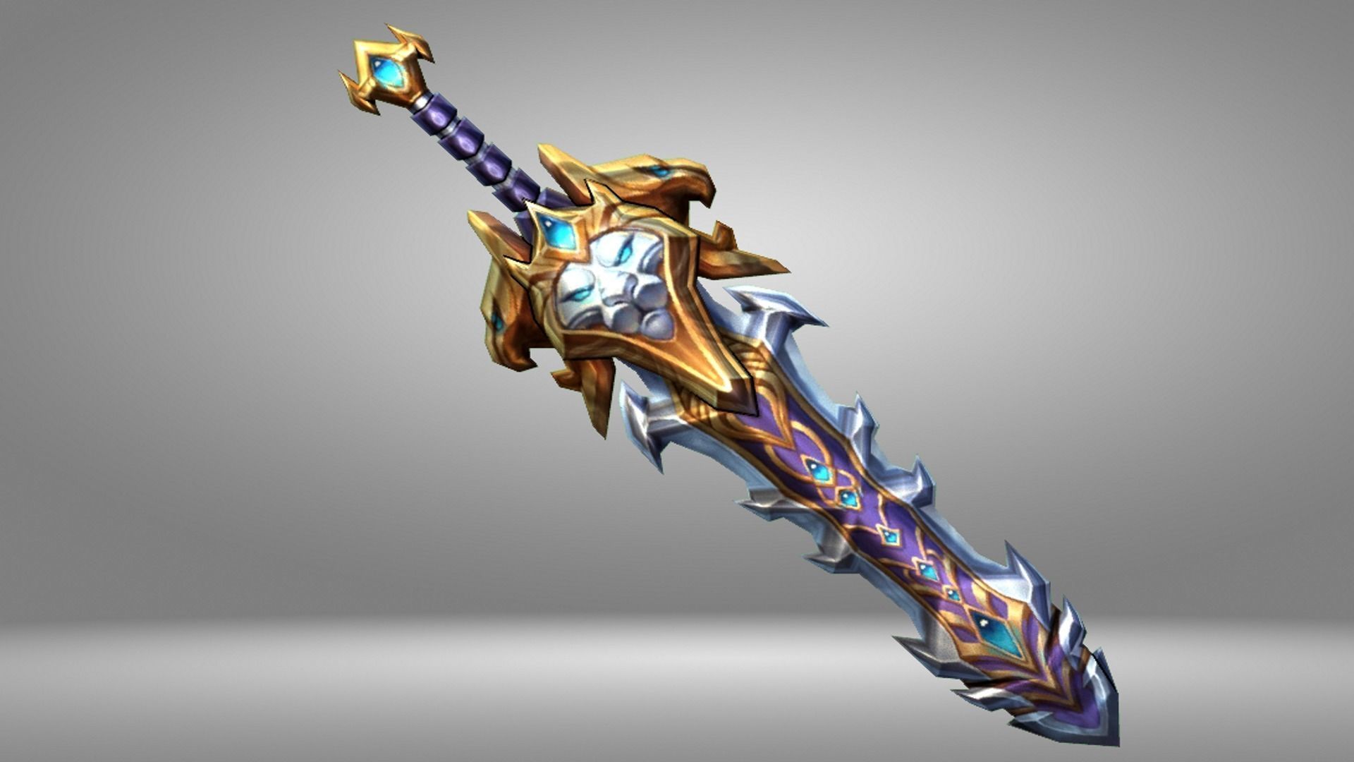 Futuristic Sword Low-poly 3D model_4