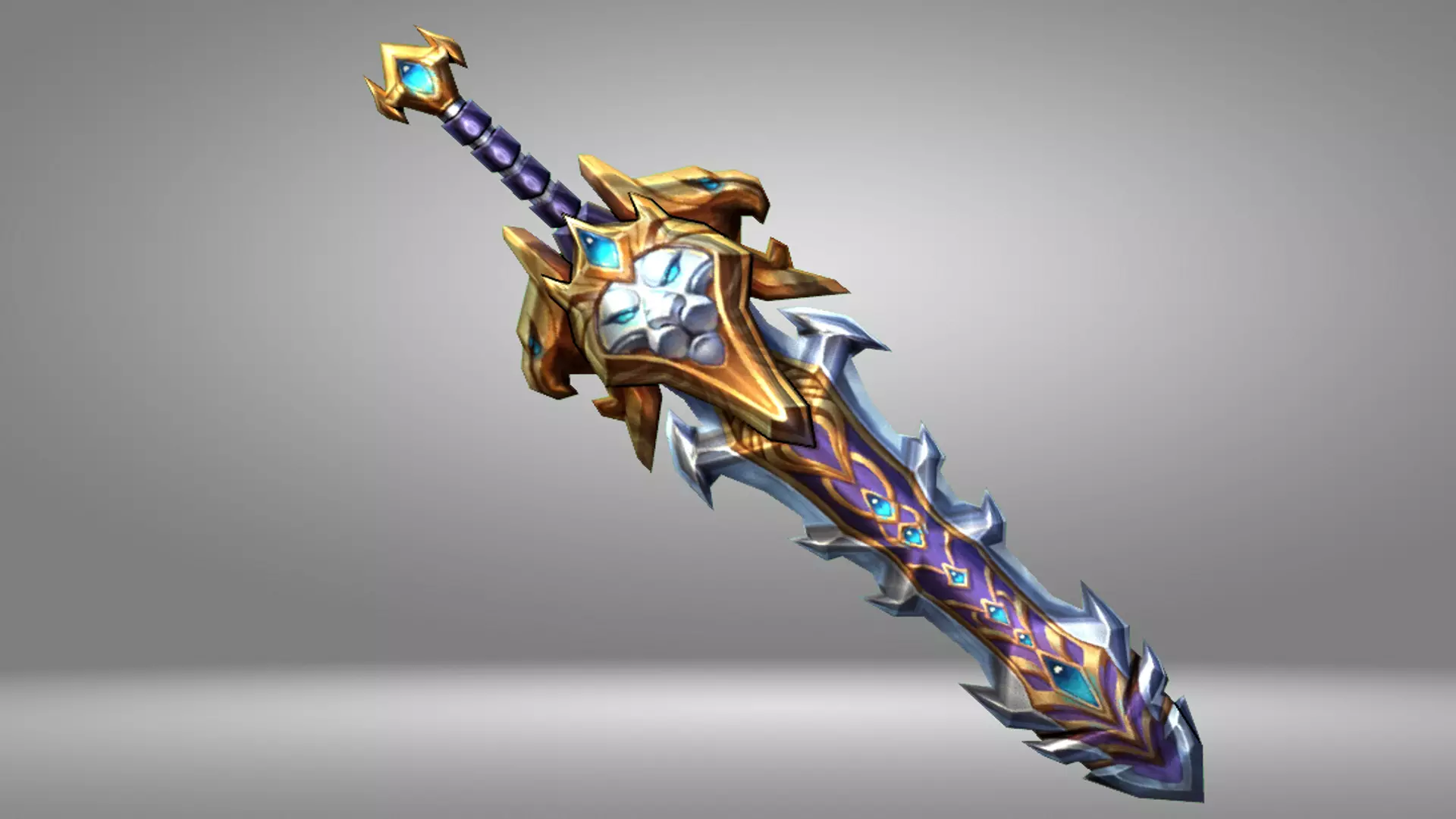 Futuristic Sword Low-poly 3D model_0