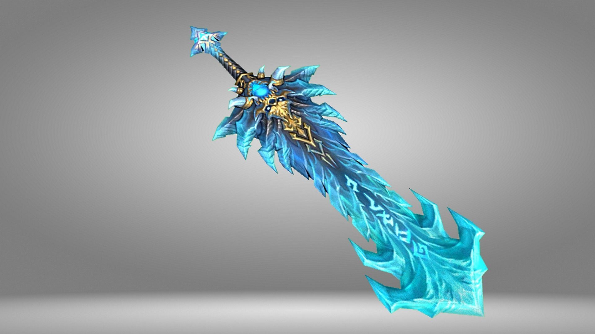 Futuristic Sword Low-poly 3D model_13