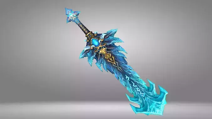 Futuristic Sword Low-poly 3D model