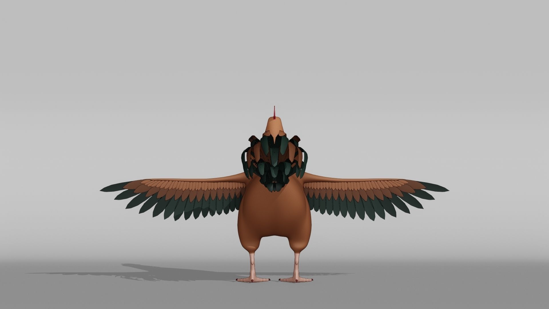 Rooster Base Mesh Low-poly 3D model_9