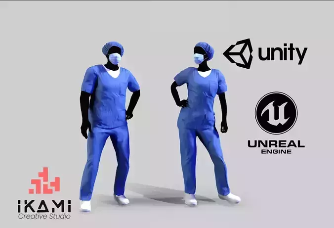 Nurse Cloth PACK  3D Model Collection