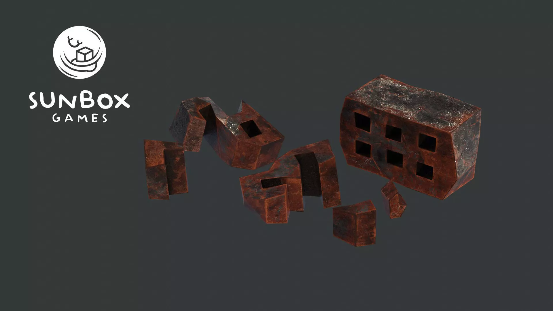 Bricks - Whole and Broken 6 Piece Set Free low-poly 3D model