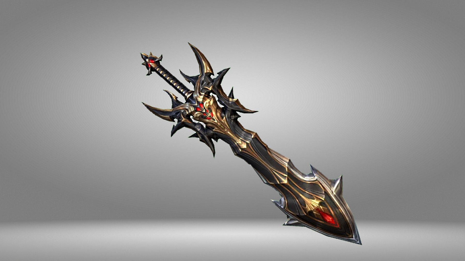 Futuristic Sword Low-poly 3D model_4
