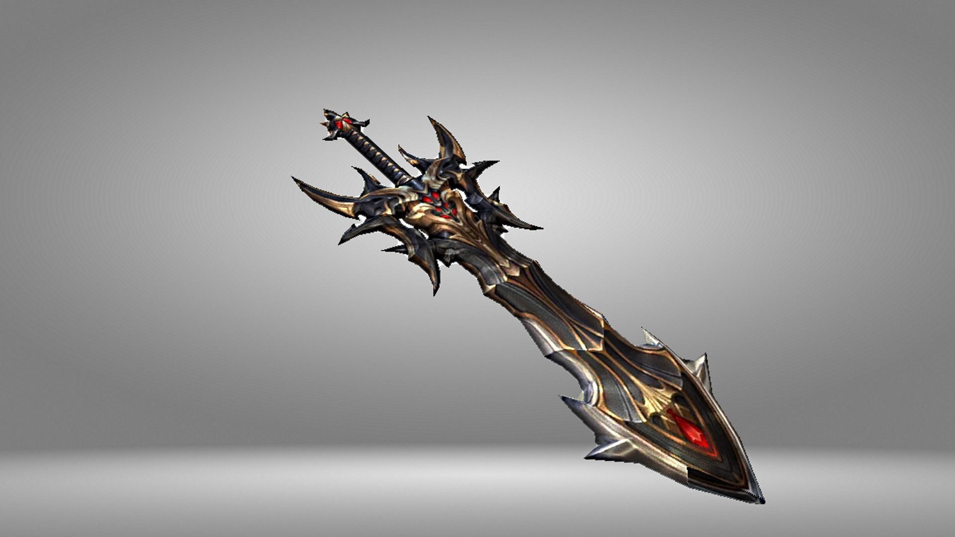 Futuristic Sword Low-poly 3D model_9