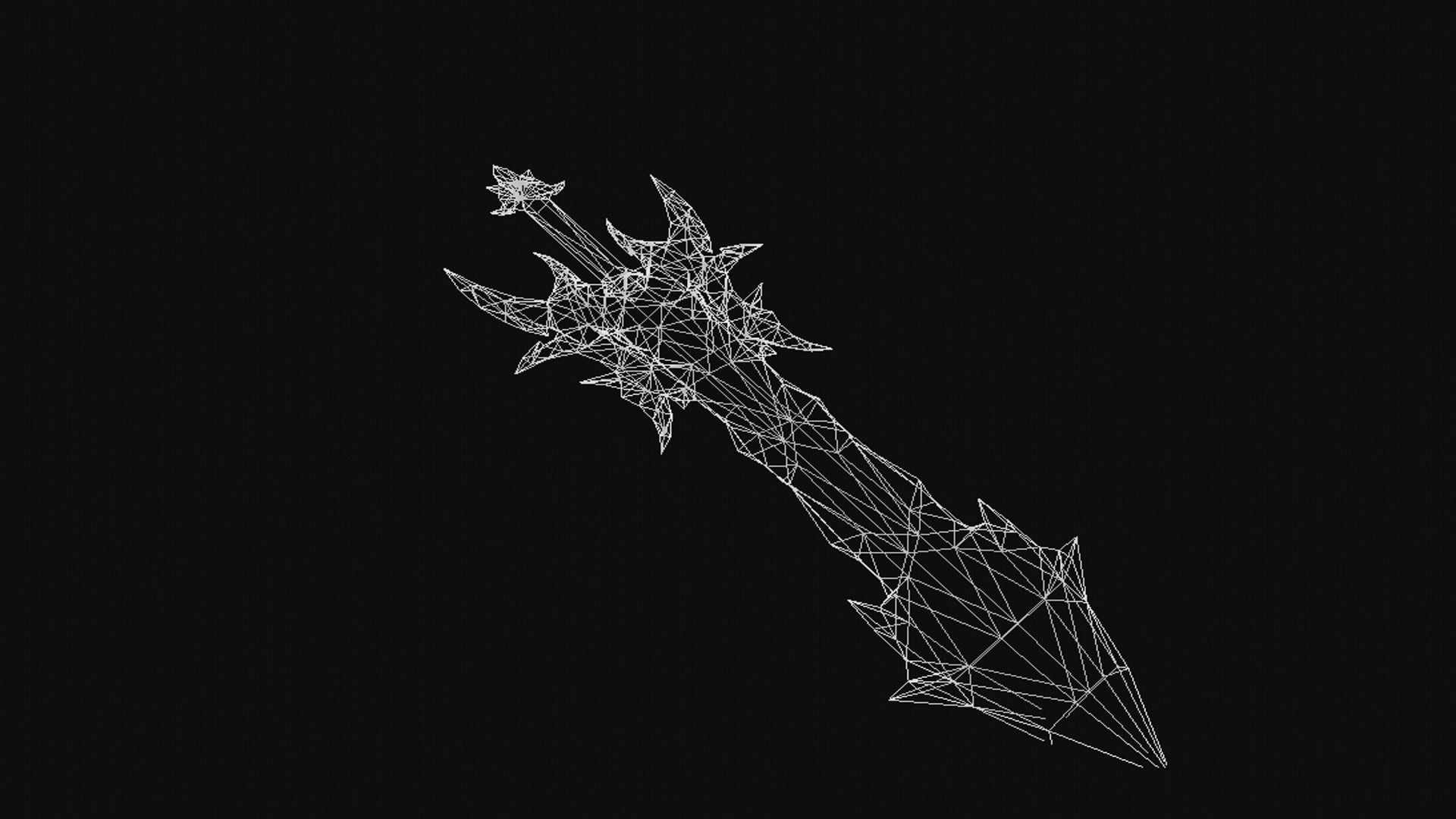 Futuristic Sword Low-poly 3D model_7