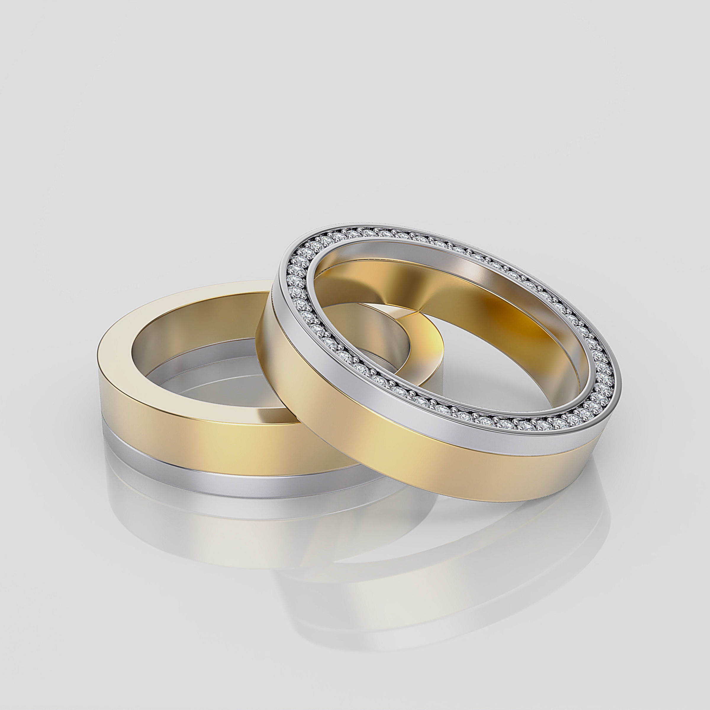 Wedding Band Men 3D print model_1