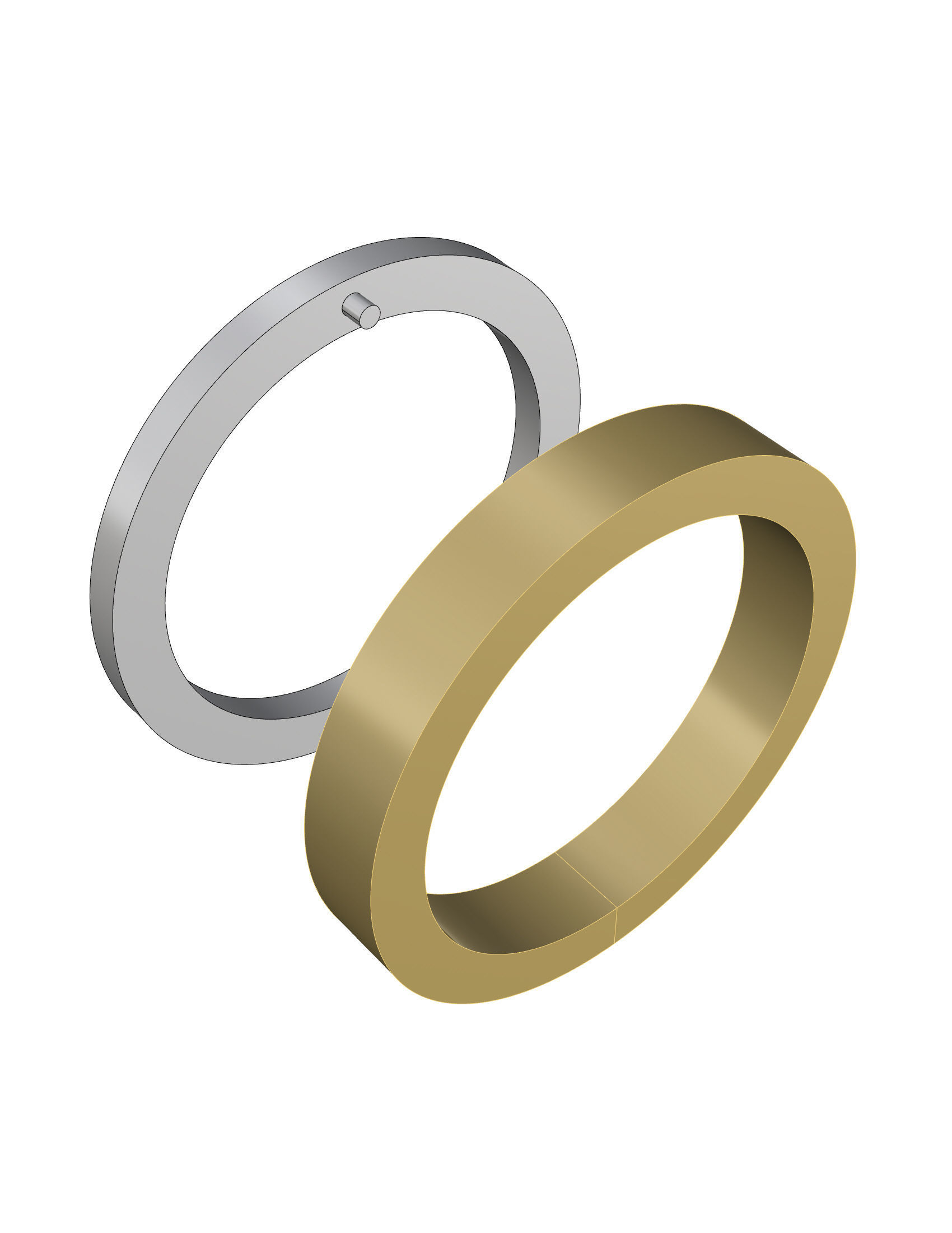 Wedding Band Men 3D print model_9