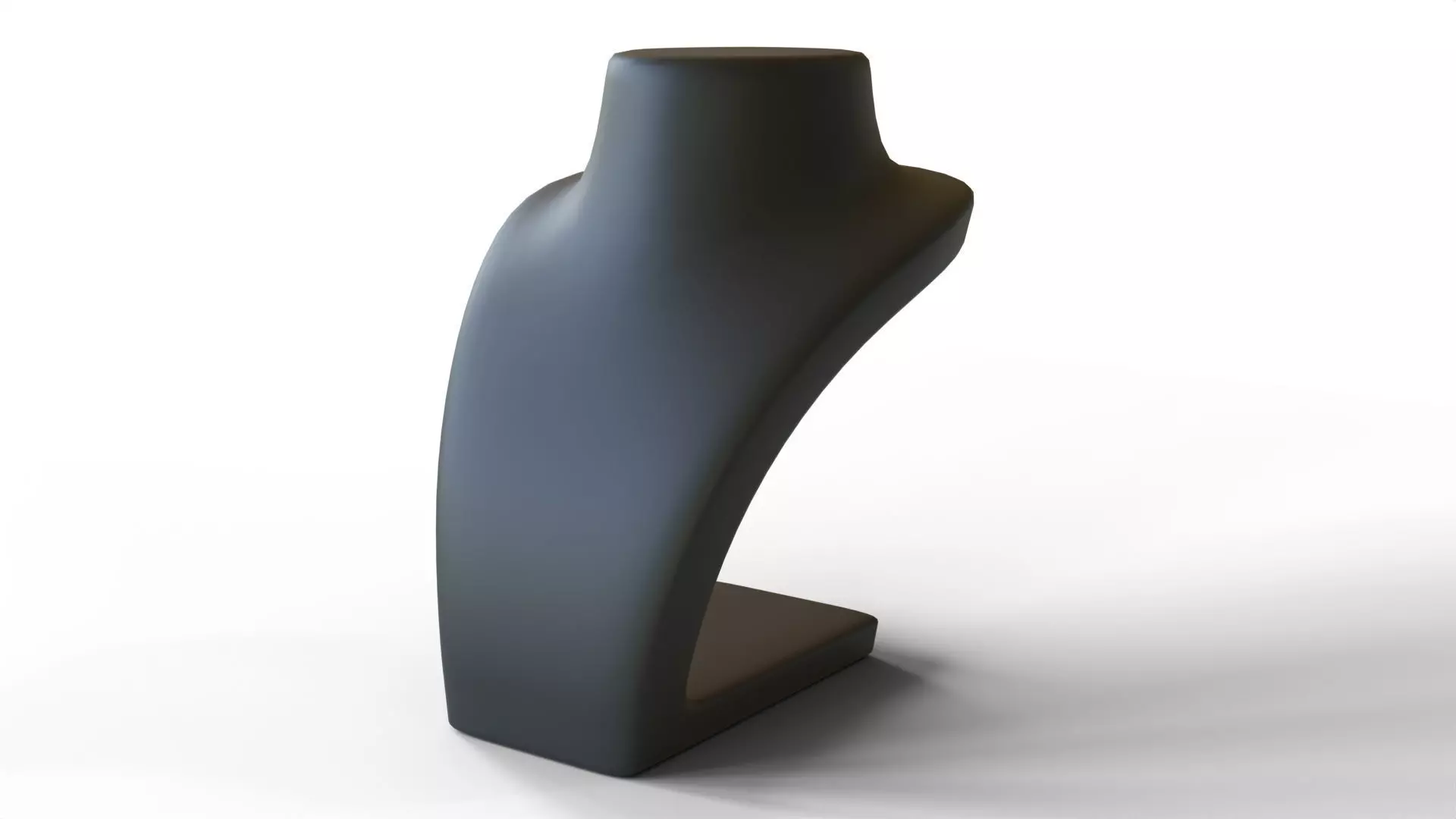 Female neck mannequin Low-poly 3D model_0