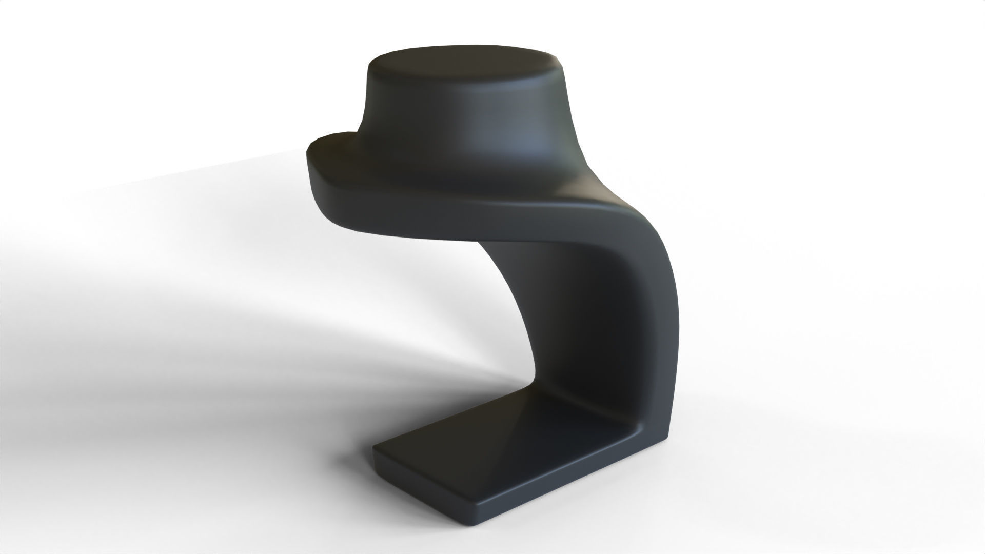 Female neck mannequin Low-poly 3D model_6