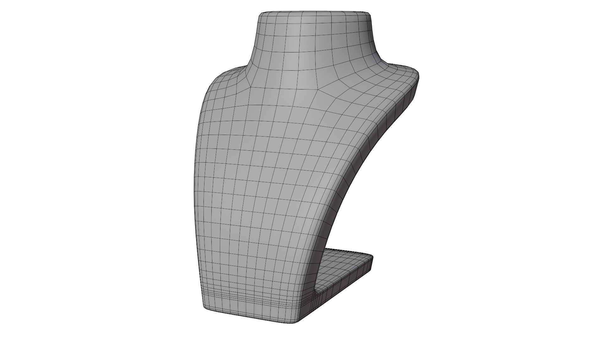 Female neck mannequin Low-poly 3D model_7