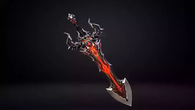 Demon Sword Low-poly 3D model
