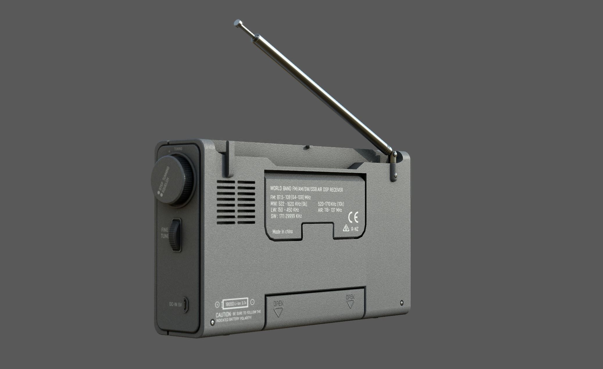 Portable Radio Low-poly 3D model_3