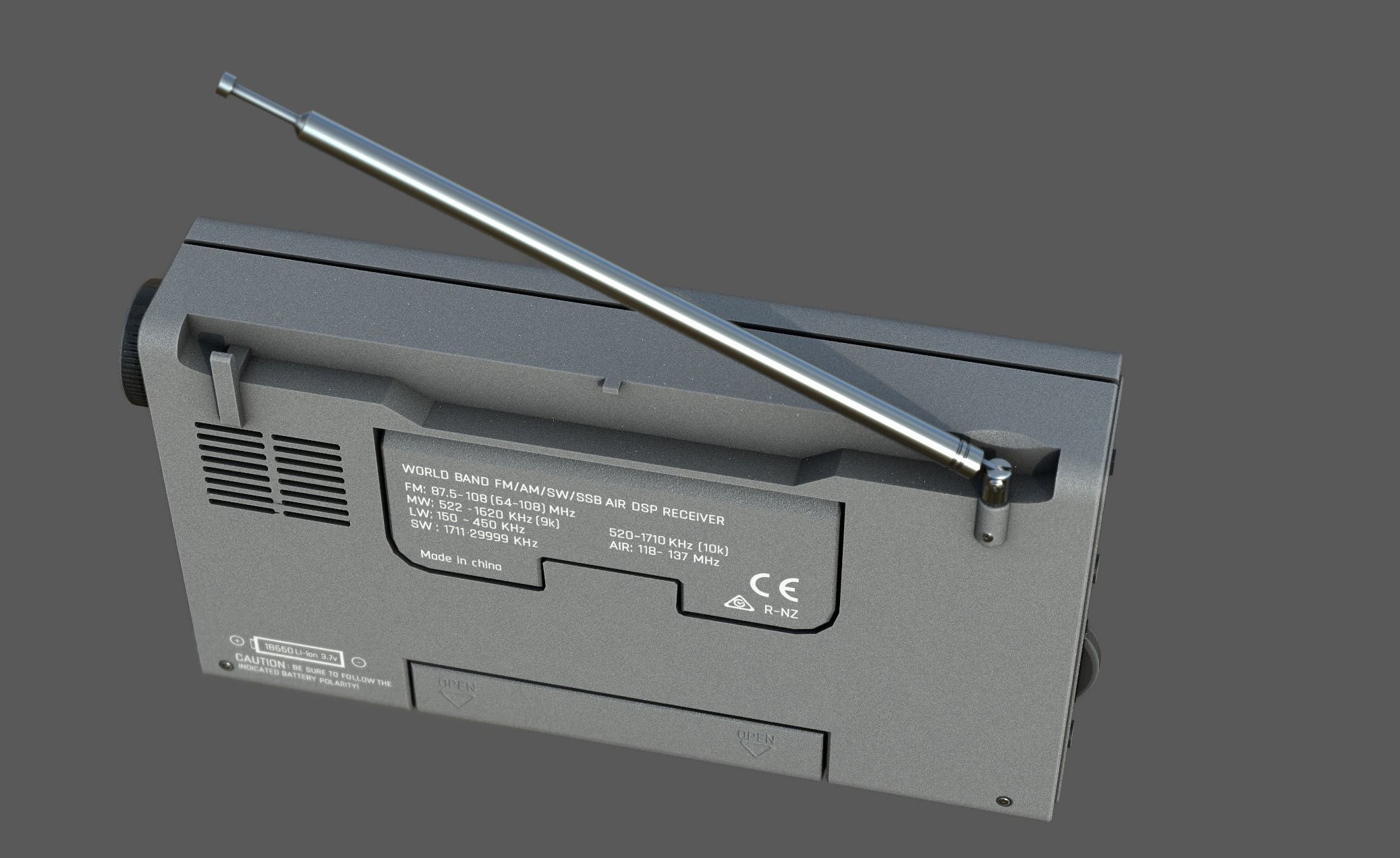 Portable Radio Low-poly 3D model_4