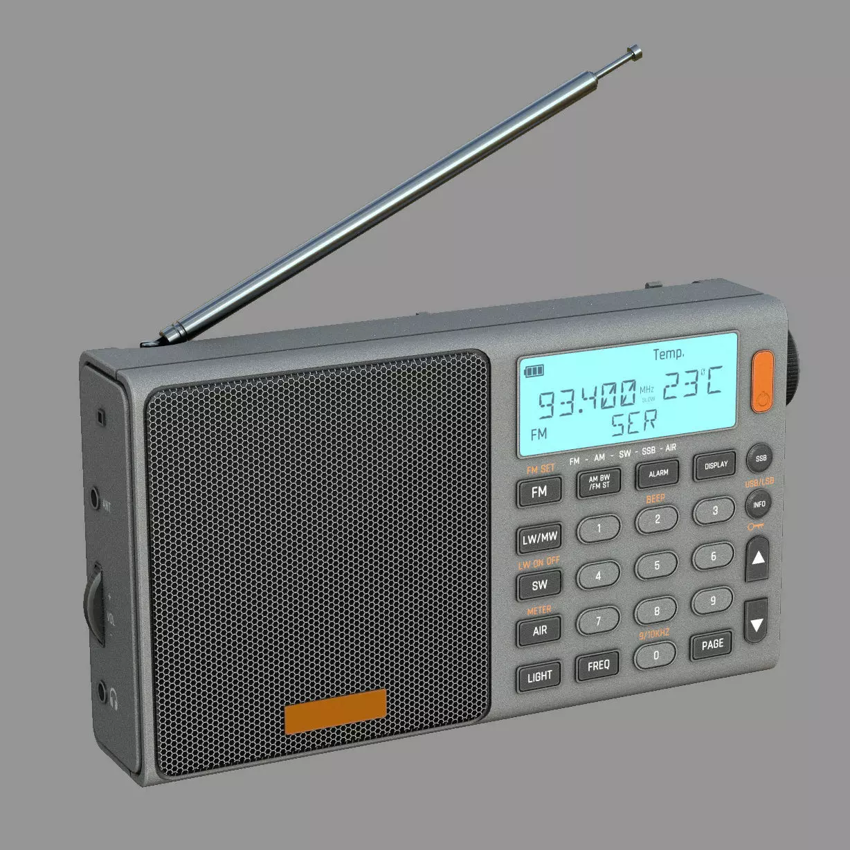 Portable Radio Low-poly 3D model_0