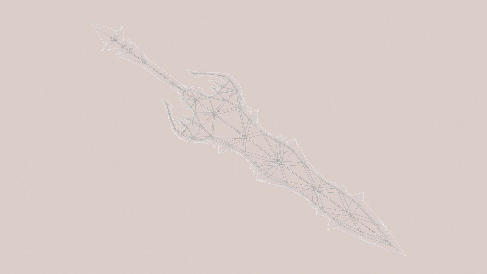 Futuristic Sword Low-poly 3D model_5