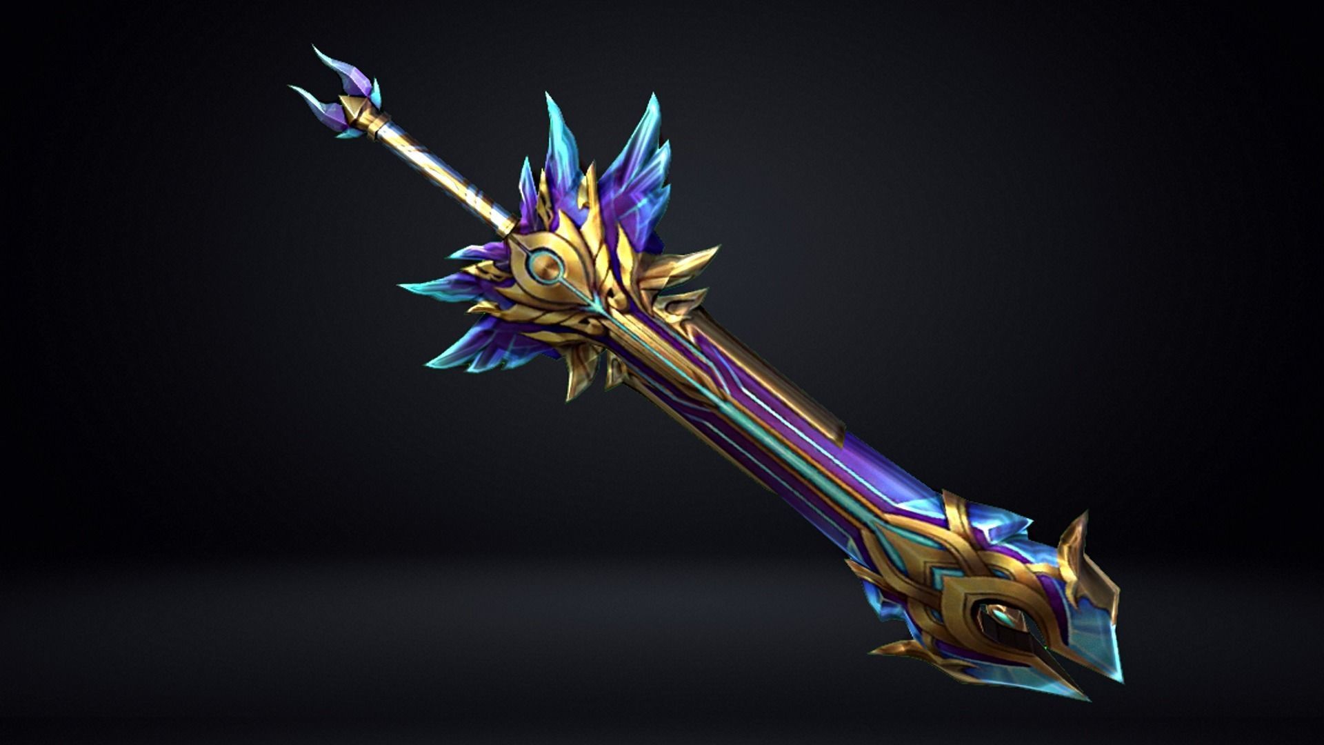 Futuristic Sword Low-poly 3D model_6