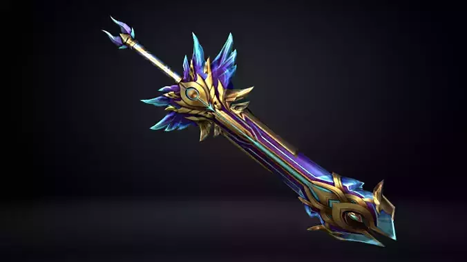 Futuristic Sword Low-poly 3D model